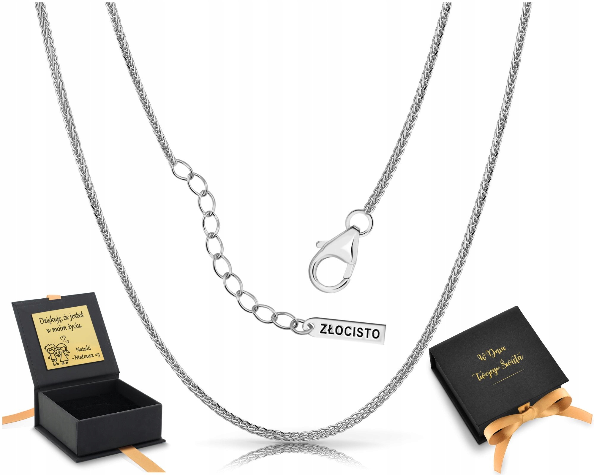 Stříbrný dámský řetízek s liščím ocasem 45 48 cm 925, pletený, hladký