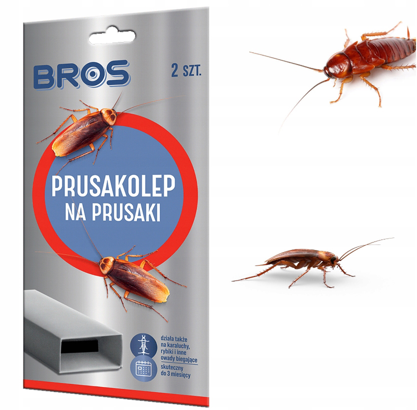 BROS PUŁAPKA LEP NA PRUSAKI KARALUCHY RYBIKI 2 szt