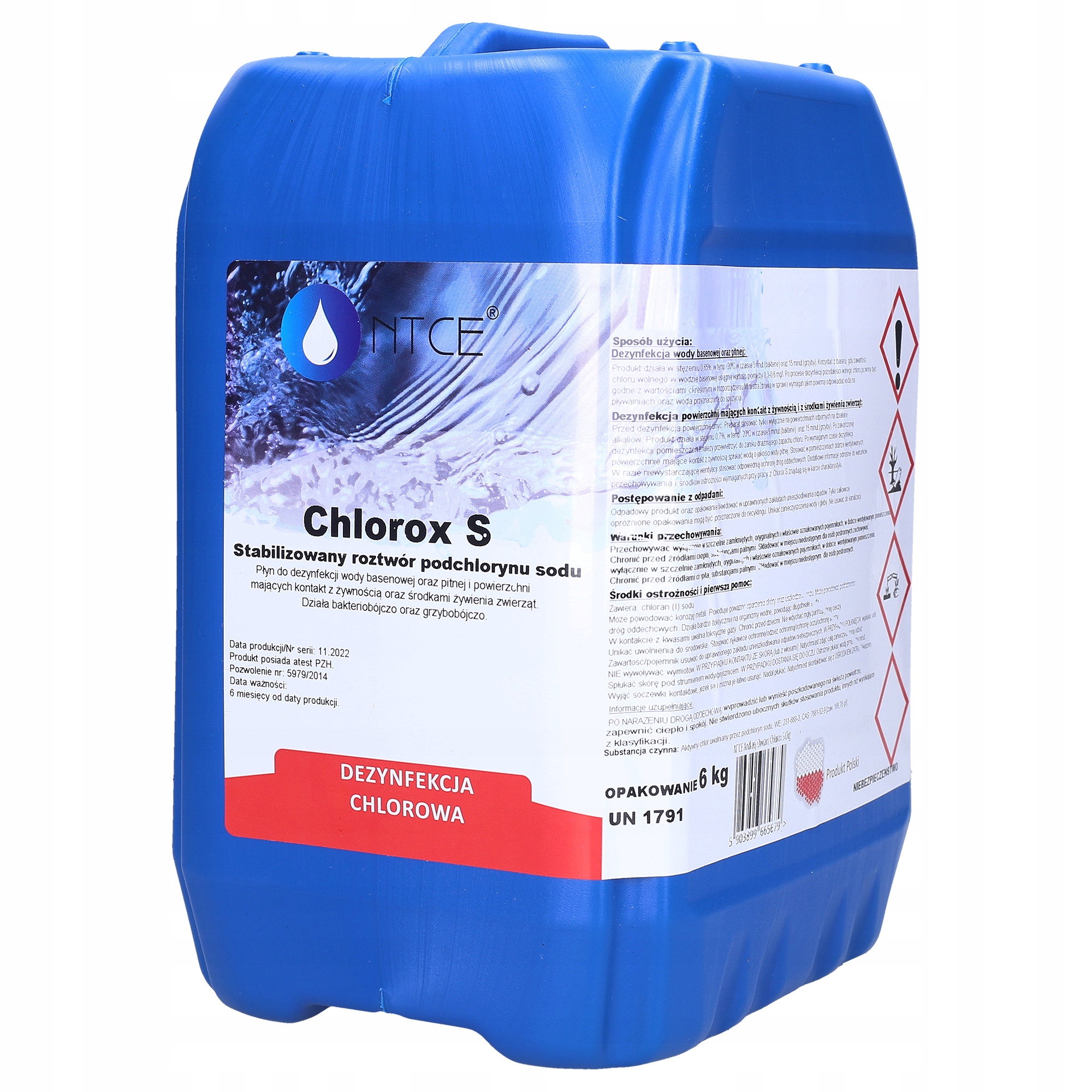 

Podchloryn Sodu <15% Chlor Płyn 6 L Chlorox S