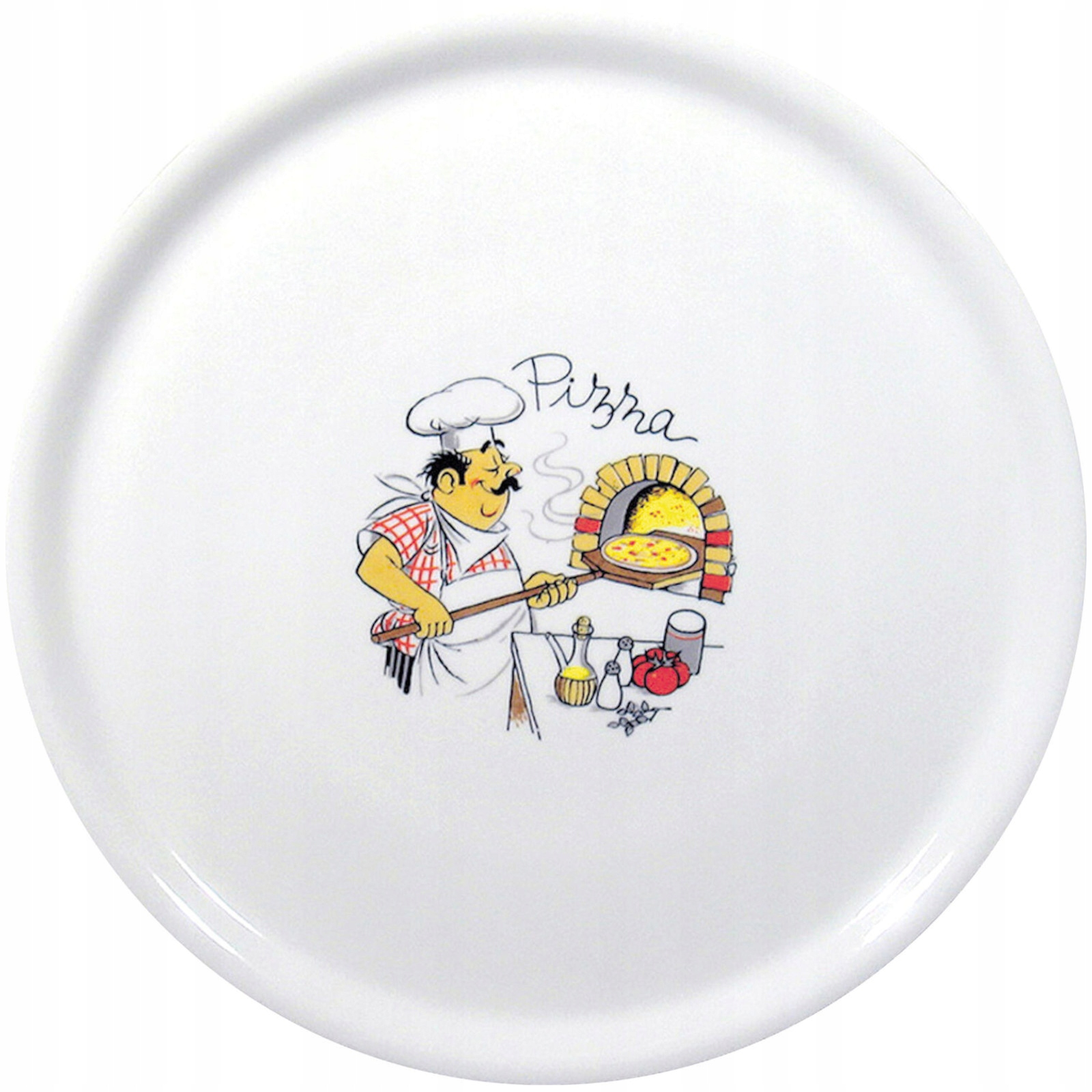 Tanier na pizzu z porcelánu Traditional biely, priemer 31 cm sada 6 ks