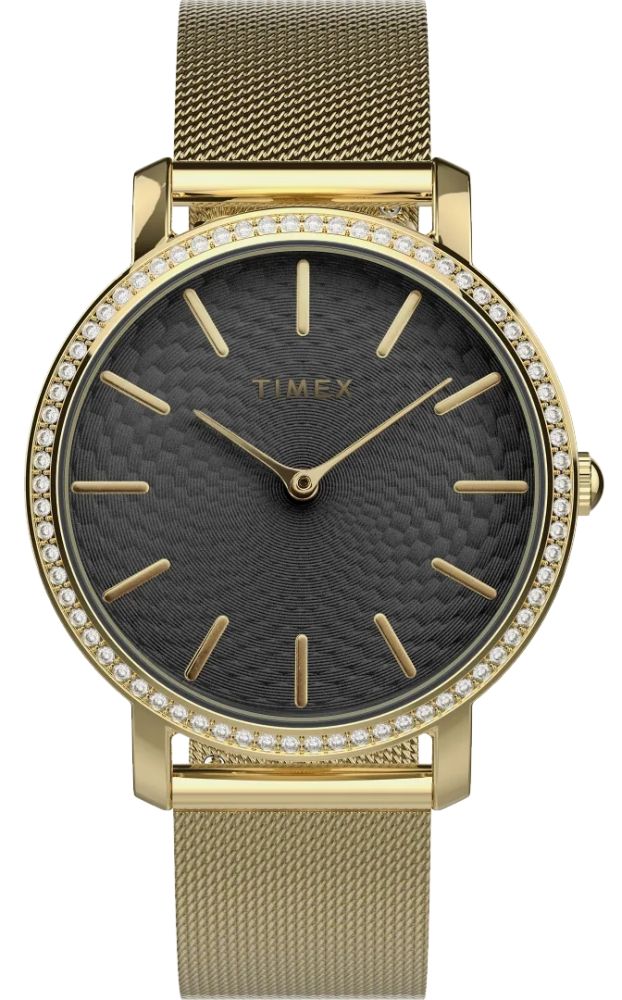 Zlaté dámské hodinky na mesh náramku Timex TW2V52300 Gravírování Zdarma