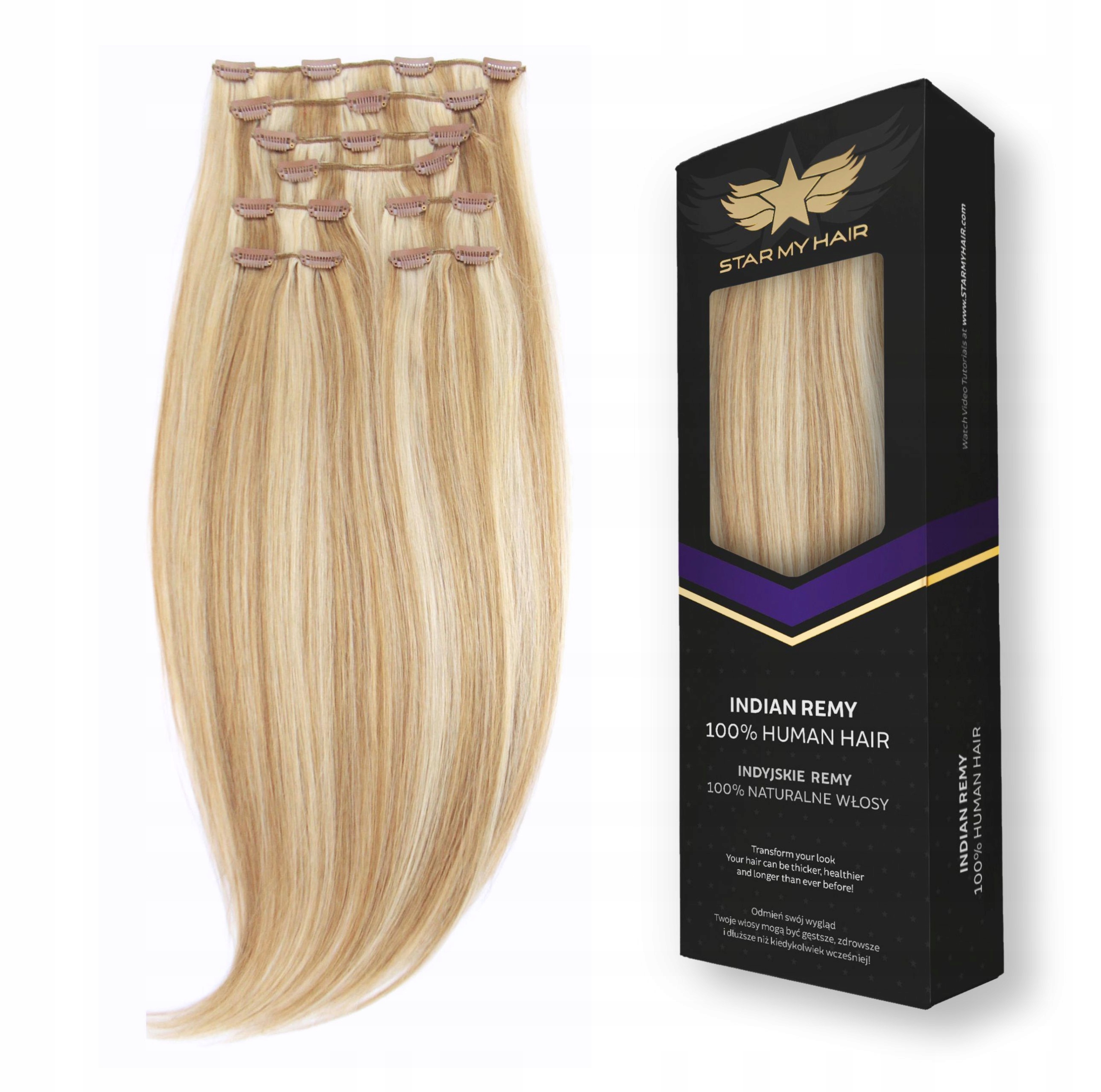 Doczepiane Włosy clip-in Zestaw 8 tresek 60cm 240g