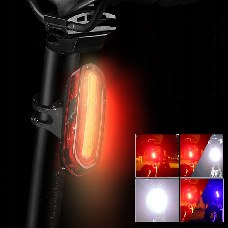 LAMPKA ROWEROWA LED PRZÓD 1800 LUMENÓW MOCNA + TYŁ Liczba trybów świecenia 5