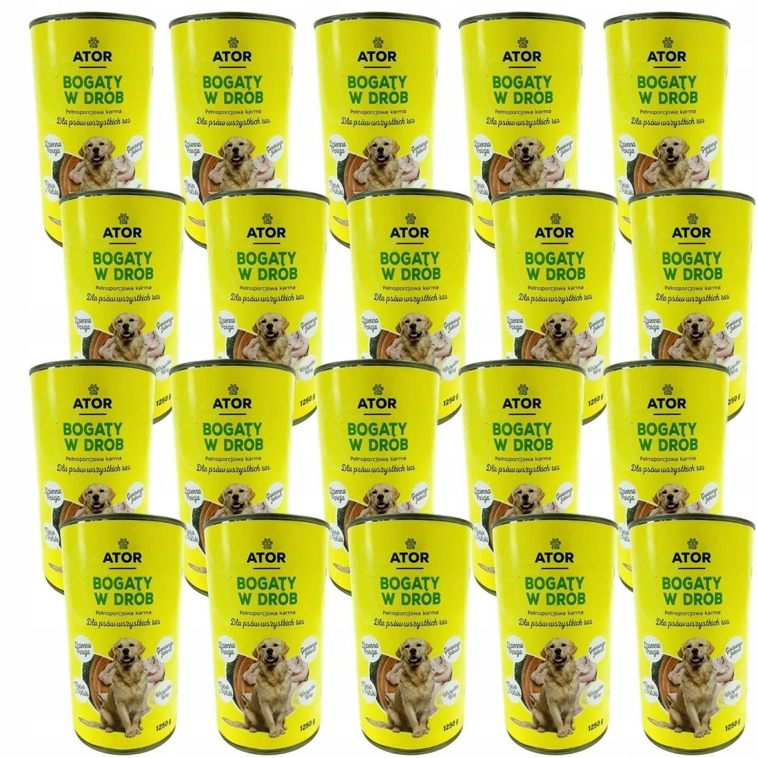 Levně Krmivo pro psa mokré maso drůbež vitamíny bílkoviny 1250 g 12 kusů