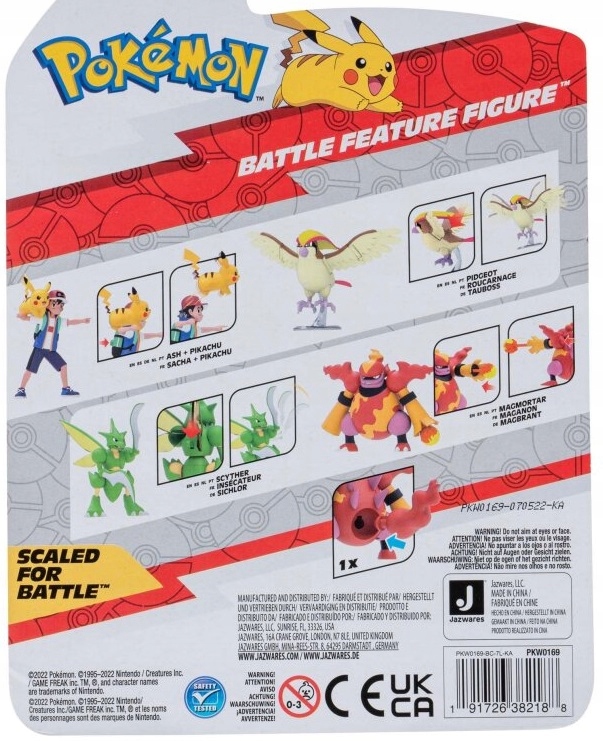 Figurka bitewna Pokemon Magmort Seria 12 Jazwares PKW0169 Wiek dziecka 4 lata +