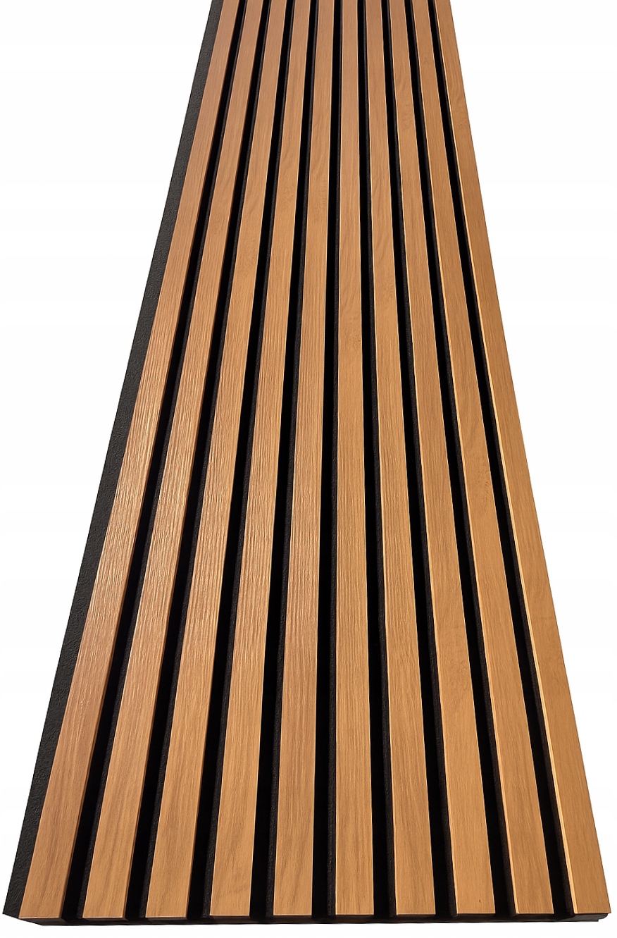 Lamel 3D lamele ścienne panele akustyczne 46x275cm na filcu Dąb Słoneczny