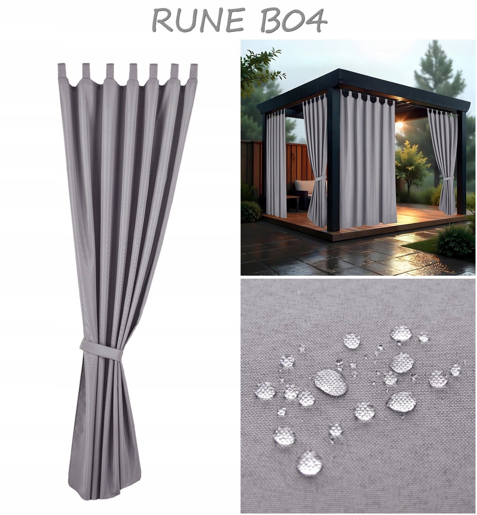 Zasłona Ogrodowa WODOODPORNA 155x200 na taras do altany pergoli na SZELKI Producent nieznany producent