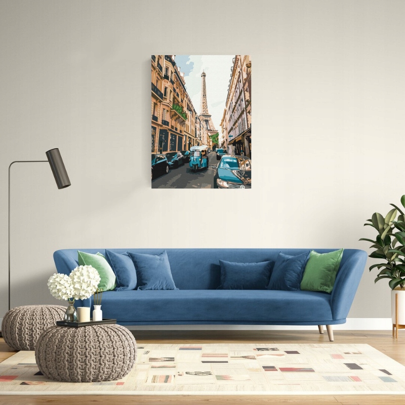 Malování podle čísel Turistická Paříž 40x50cm