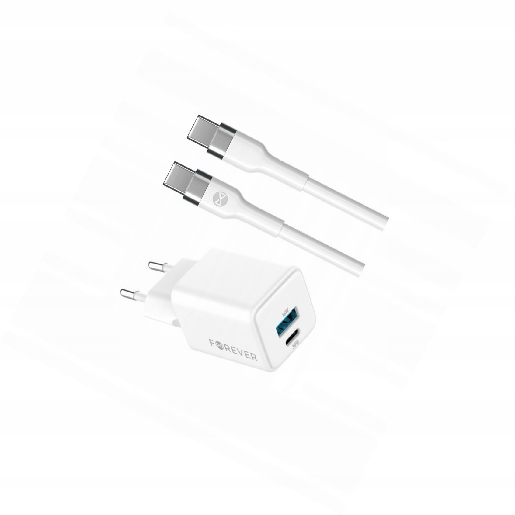 Szybka ładowarka GaN 30W 2 wejścia długim z kablem 2m do Xiaomi Redmi 10 5G