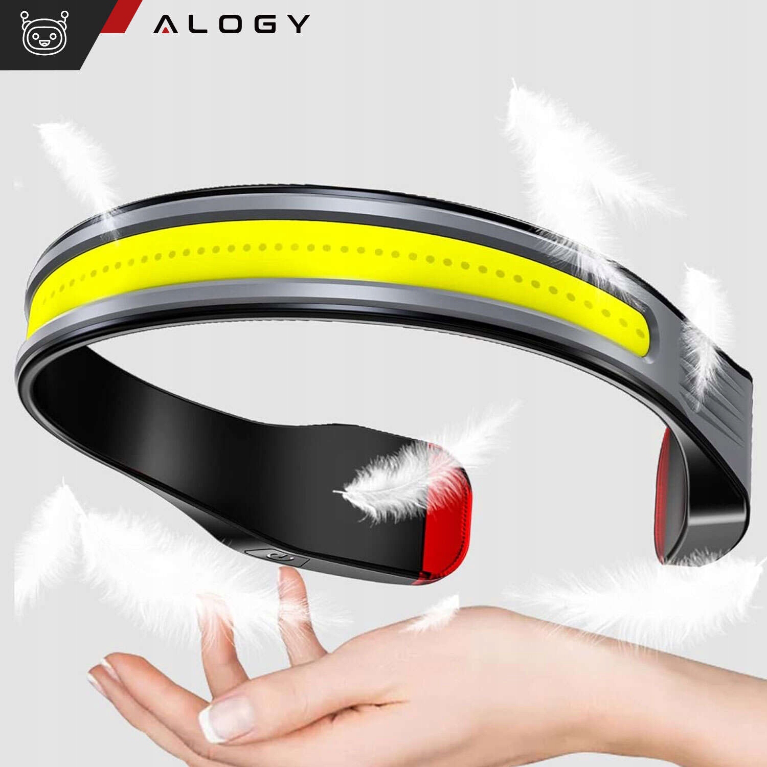 2x LATARKA CZOŁÓWKA LAMPKA LED COB BIEGANIA NA ROWER MOCNA AKUMULATOR USB Marka Alogy