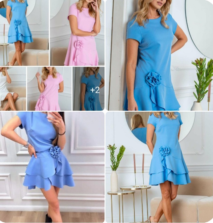 Šaty Modrá Blu 0951 Lalous vel L