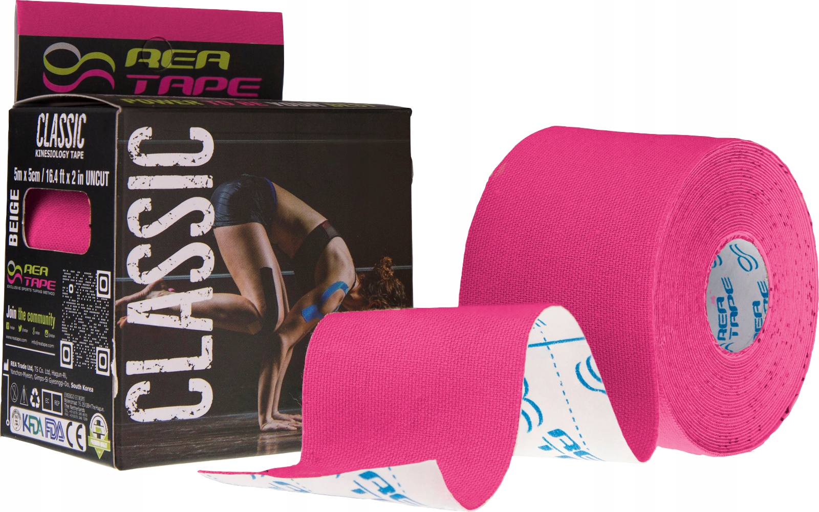 

Rea Tape Classic 5x5cm 1szt Różowy