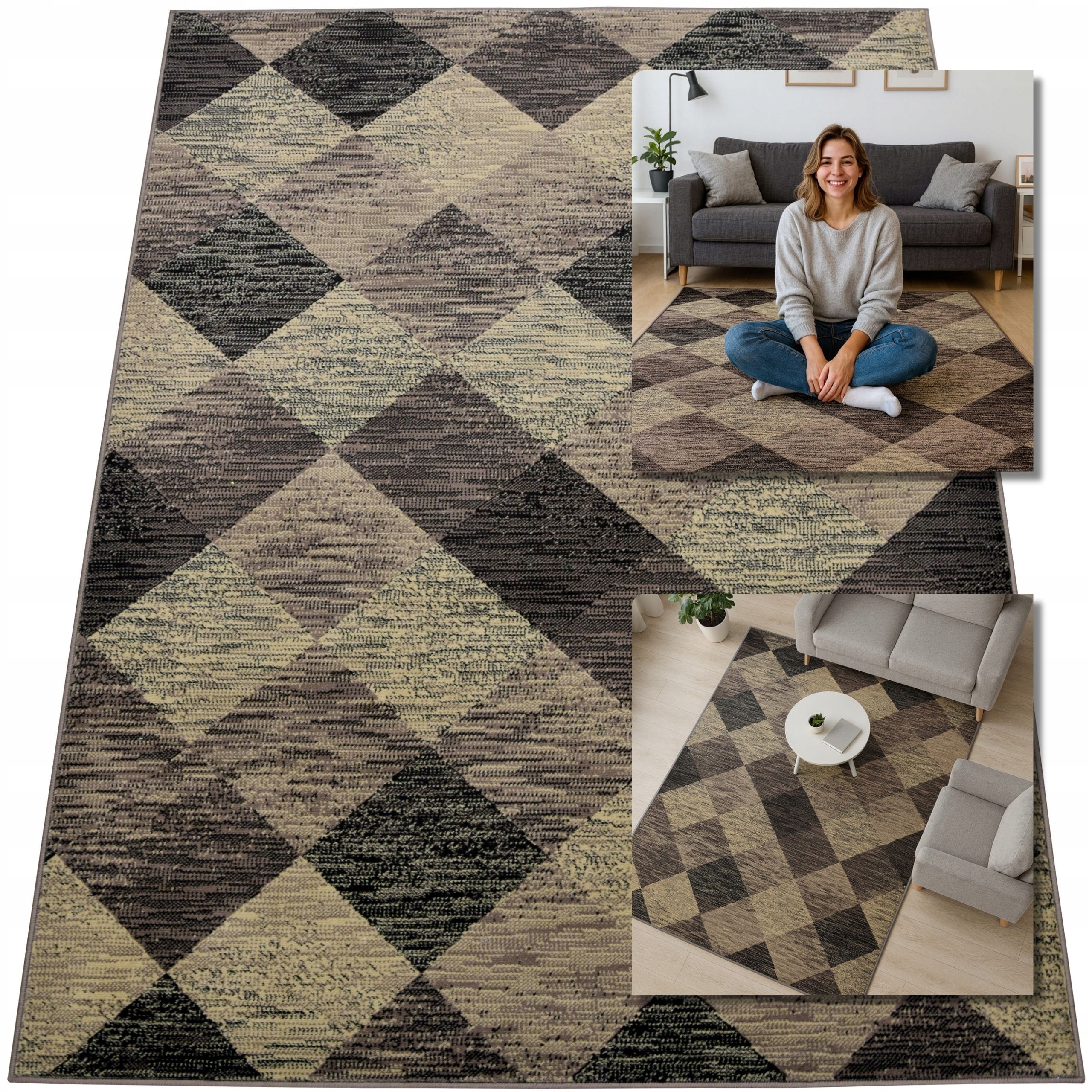 Koberec Moderní Koberec Hnědý Béžový Venezia Koberce Do Obývacího Pokoje 160x225