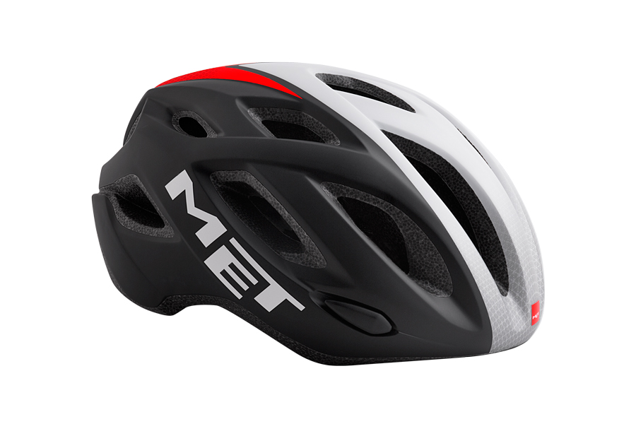 Kask Met Idolo czarno--biało-czerwony M 52-59cm