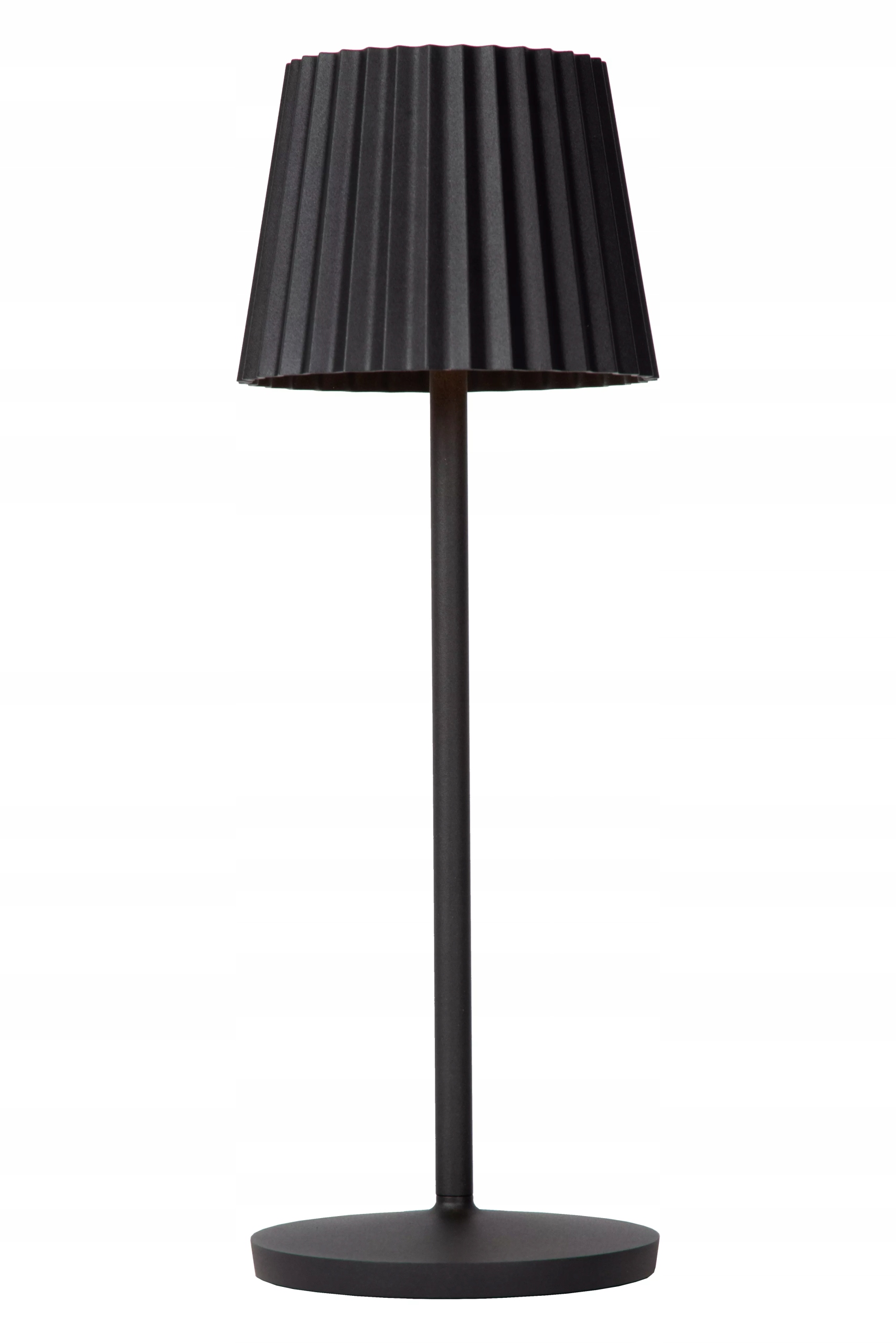 Vonkajšia Led akumulátorová stolová lampa ozdobná čierna 38 cm Lucide