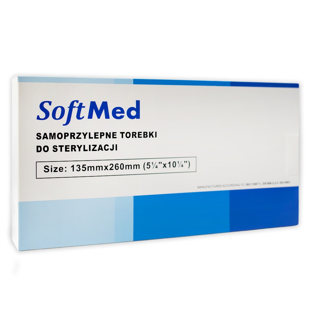 

Torebki do sterylizacji narzędzi 135x260mm 200szt