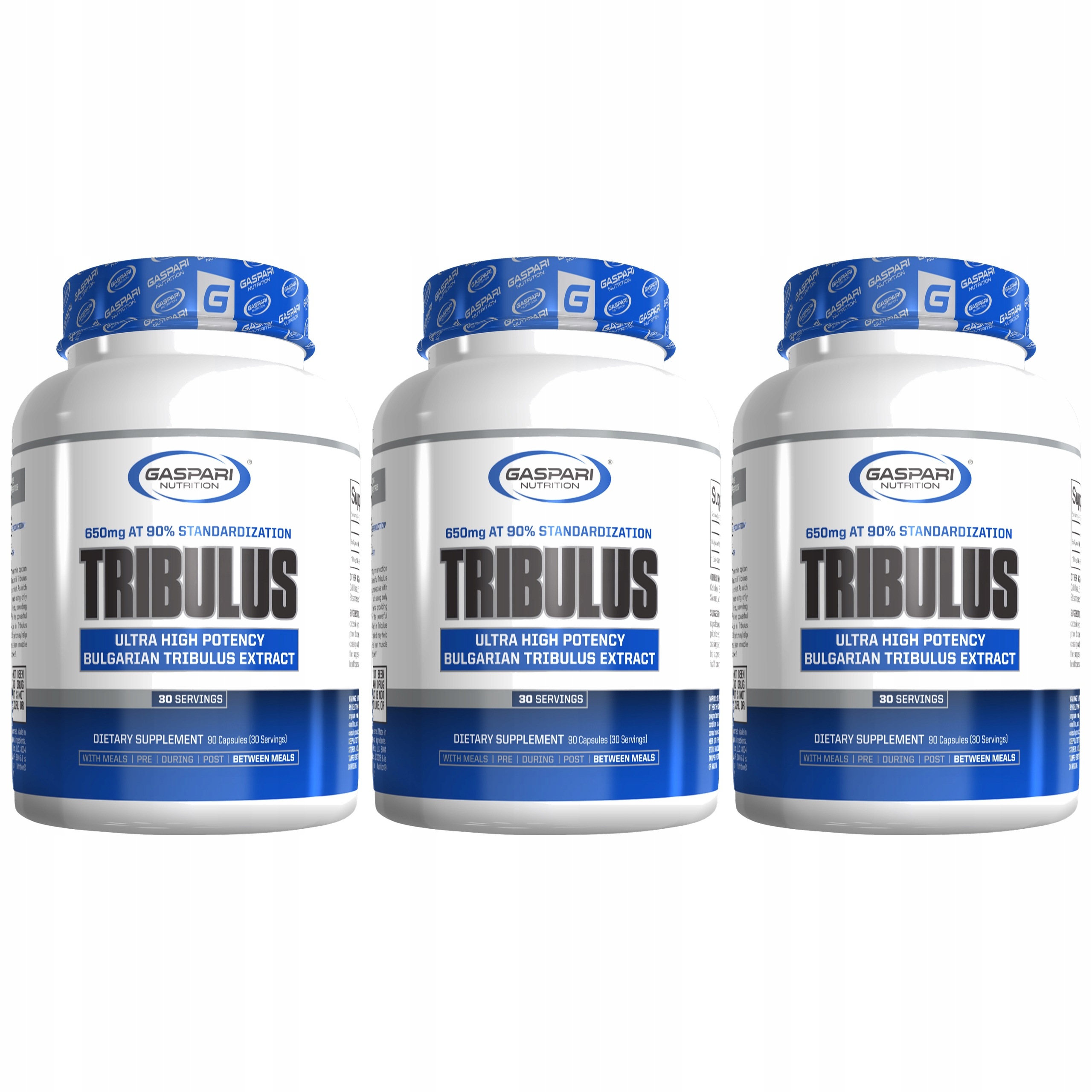 3x Tribulus Terrestris – extrakt z kotvičníku zemního – Silný, 90 kapslí, Usa, značka Gaspari