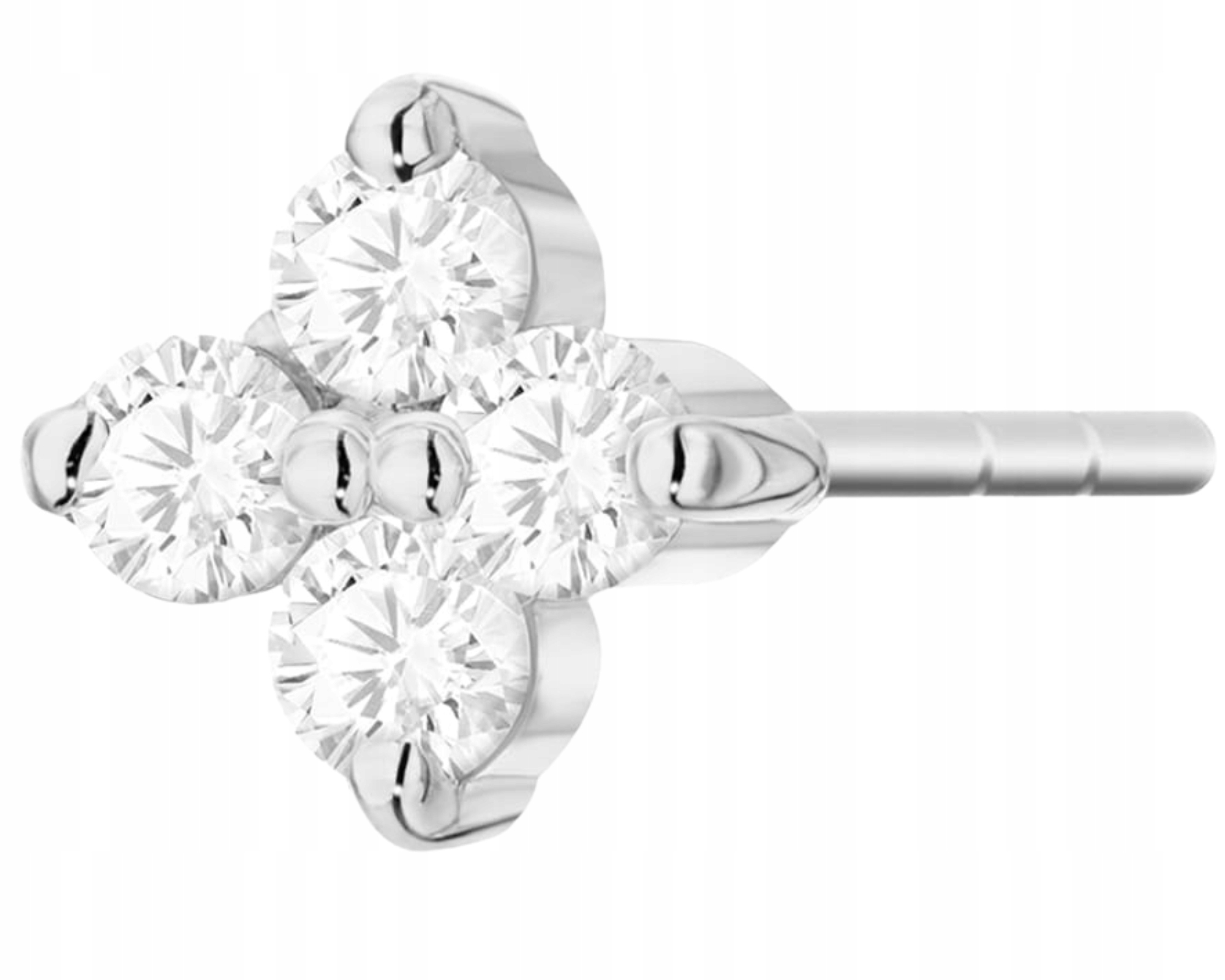 Náušnice Z Bílého Zlata S Diamanty A Brilianty Helix 1 Kus Dárek 585