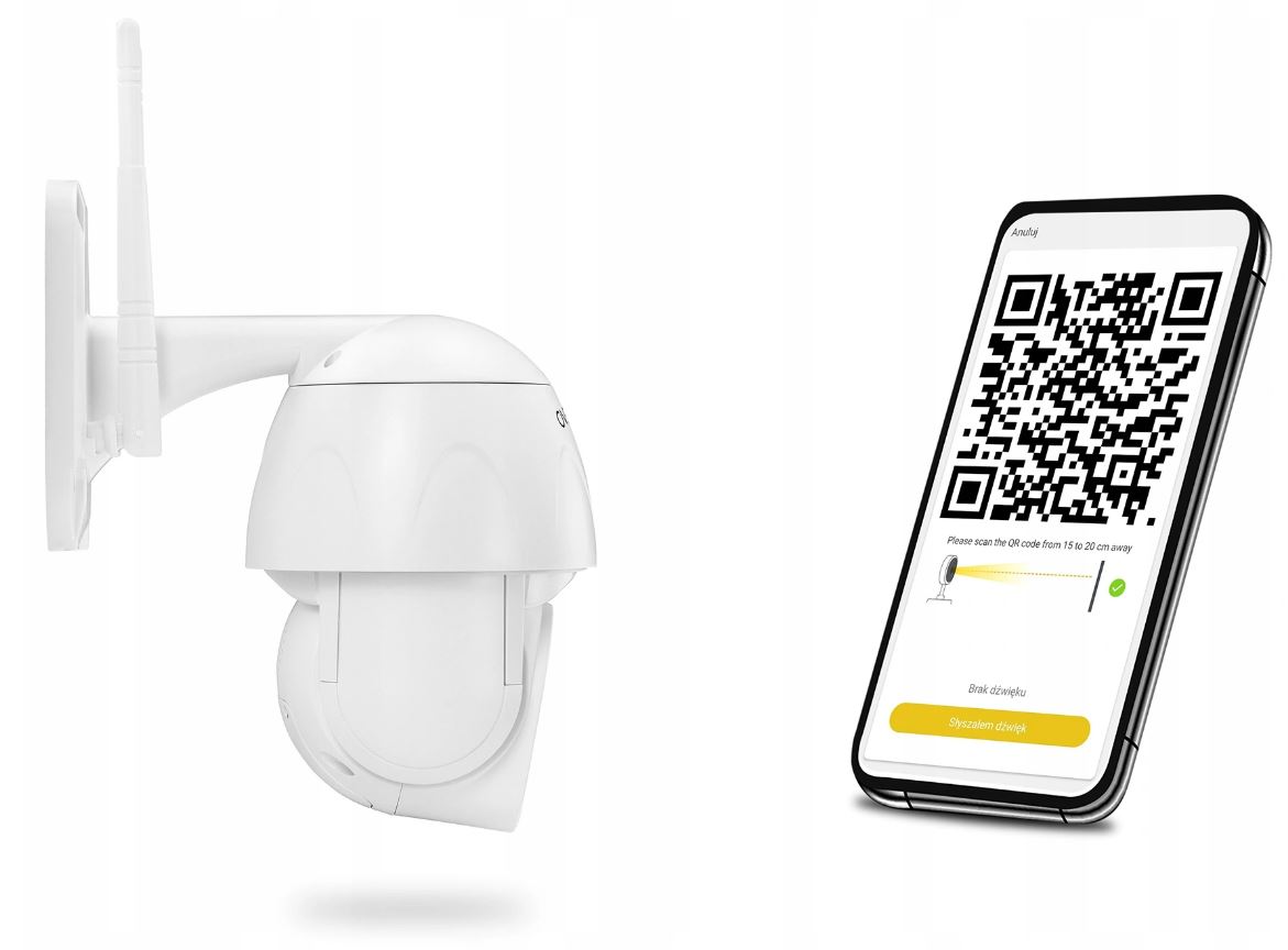 KAMERA OBROTOWA WiFi IP MONITORING FULL HD SMART Wbudowany mikrofon Tak