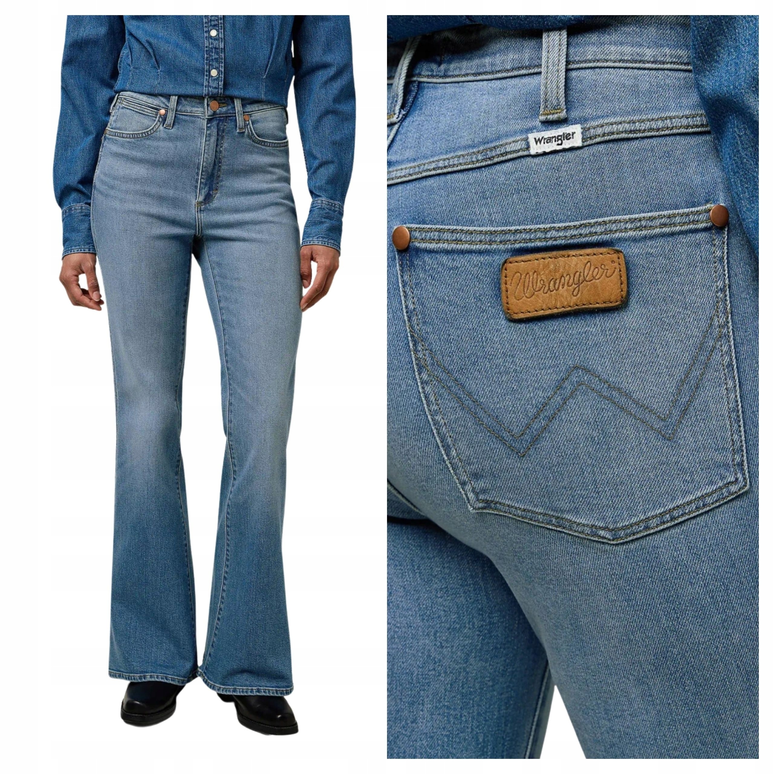Wrangler Montana Dámské džíny Bootcut Rozšířené modré W26 L32