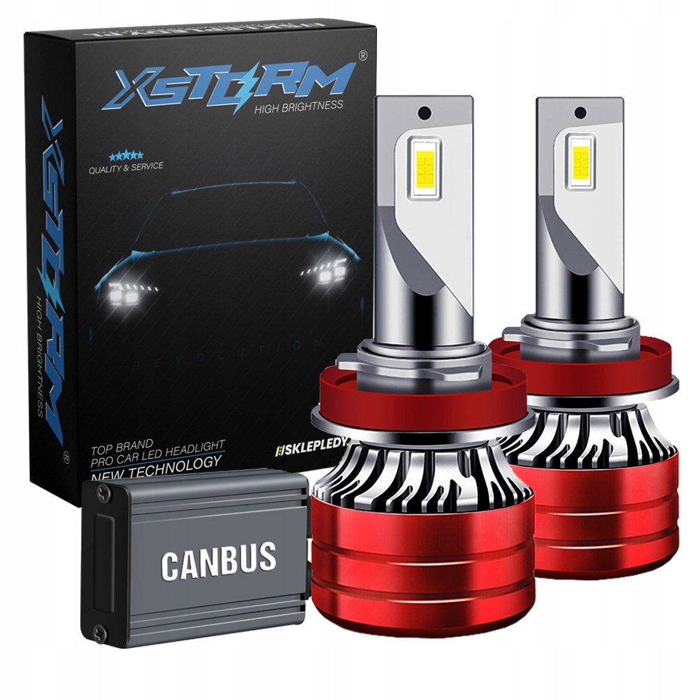 Żarówki Samochodowe Led Xstorm V13 H11 120W 22000LM Mocne Canbus 3570