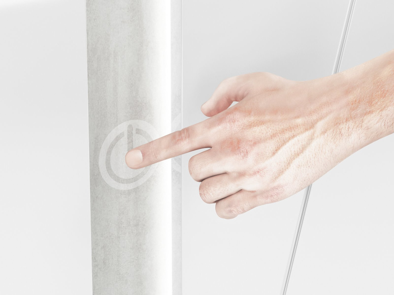 SZAFA DO SALONU SYPIALNI BIAŁA Z LED LUMENS 01 Głębokość mebla 51 cm