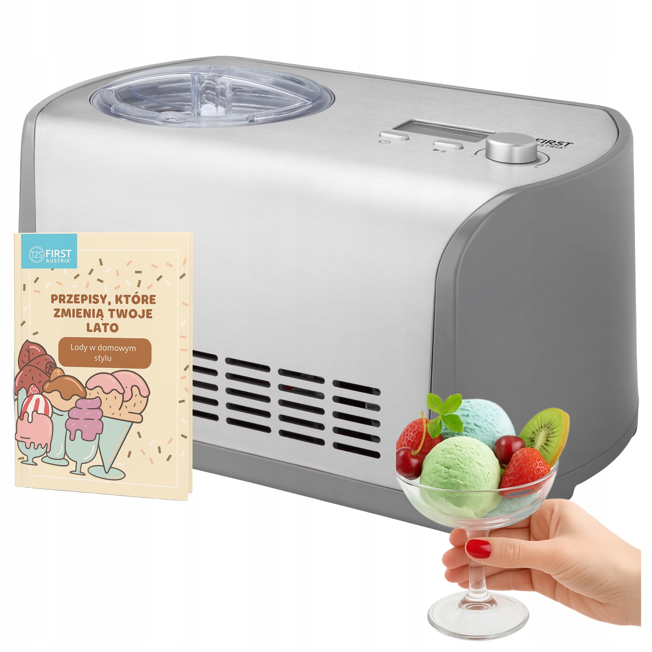 Stroj na výrobu zmrzliny automat zmrzlinovač 1 l zmrzliny za 30 minút jogurty sorbety 135 W