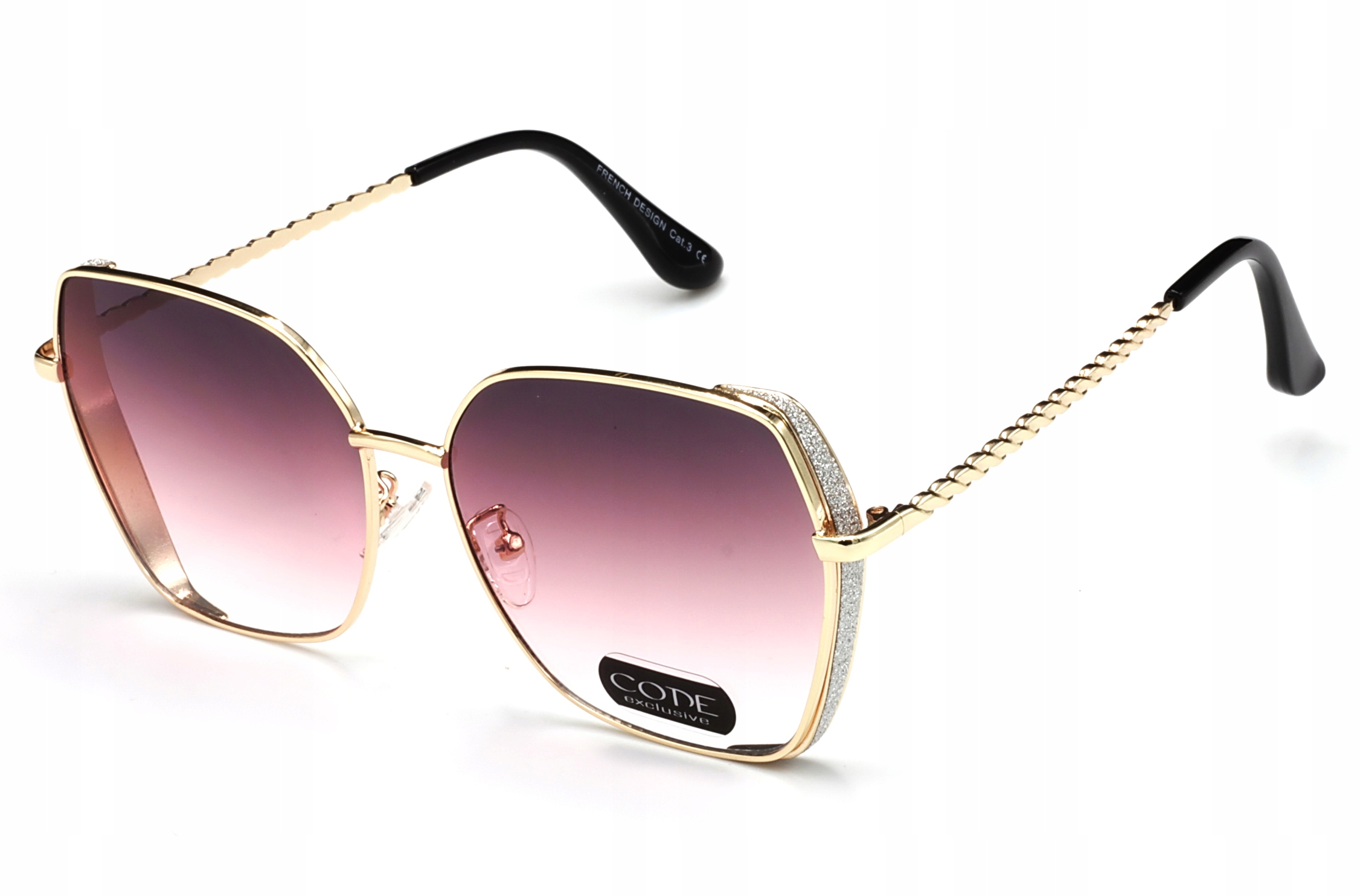 OKULARY PRZECIWSŁONECZNE DAMSKIE CIENIOWANE ETUI Kod producenta DC300-6-RÓŻOWE-G