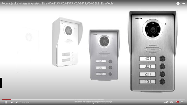 Wideodomofon videodomofon domofon 3-RODZINNY 7'' Łączność Przewodowy