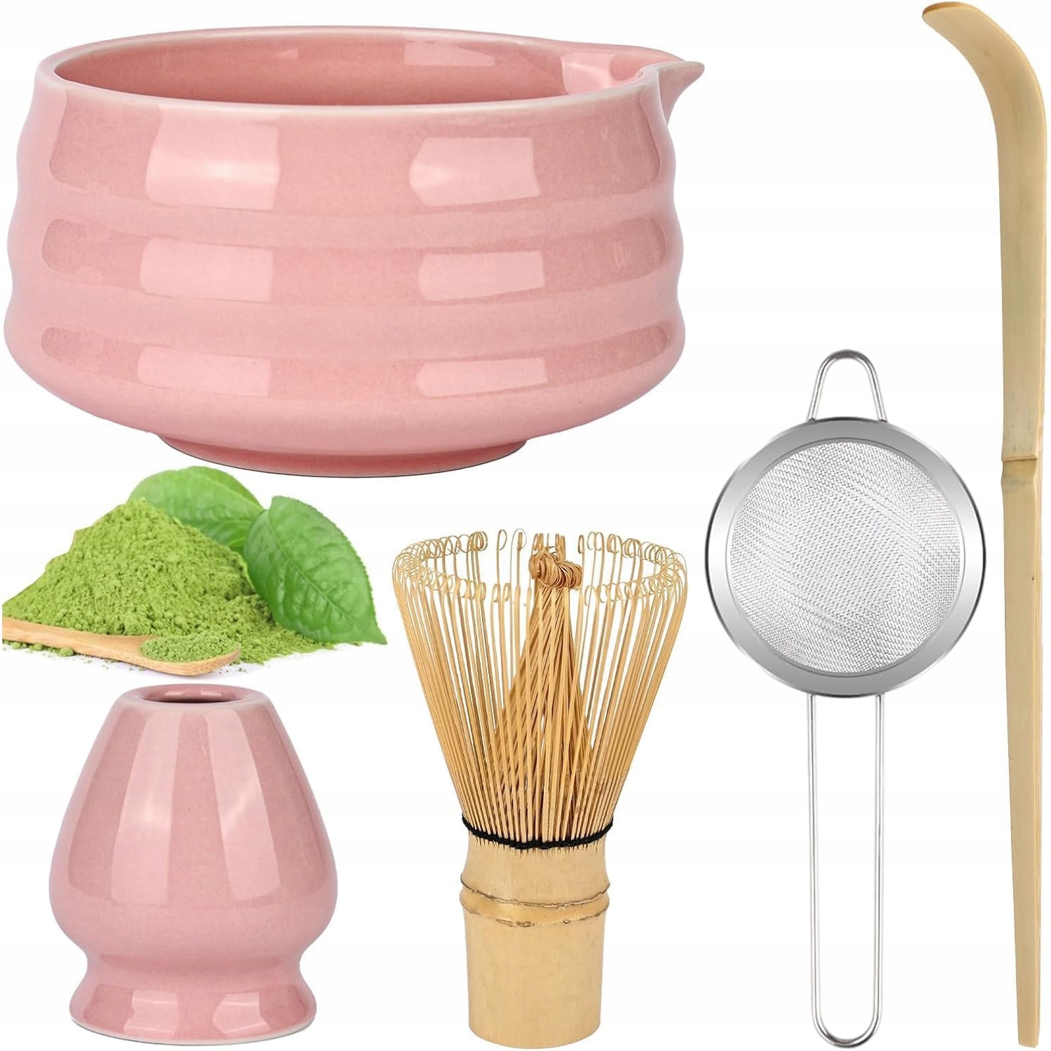 Metla Chasen Štětec Na Čaj Matcha Sada, Keramická Miska Matcha