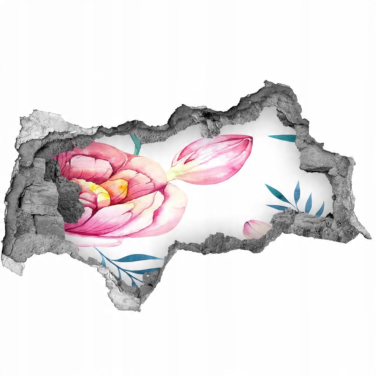 

Naklejka 3D dziura na ścianę Kwiecisty wzór 95x73