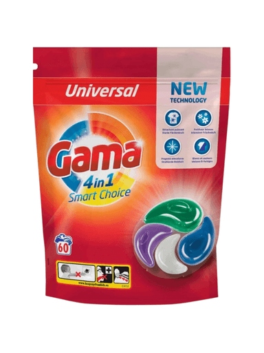 Levně Gama 4V1 Univerzální Kapsle na praní 60 Kusů