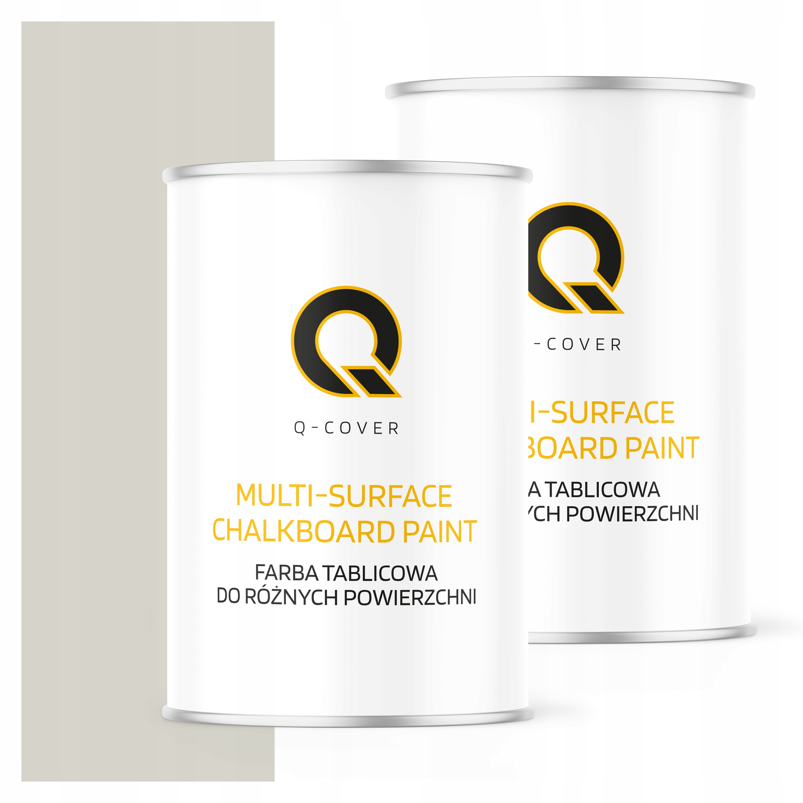 Dekoratívna tabuľová farba dobre kryjúca 1L Farba Bielo-šedá RAL9002 Matná