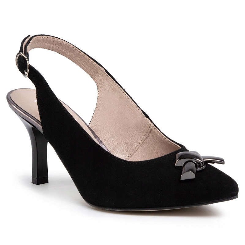 Dámské lodičky Karino 37 semišové, bez patky, kožené