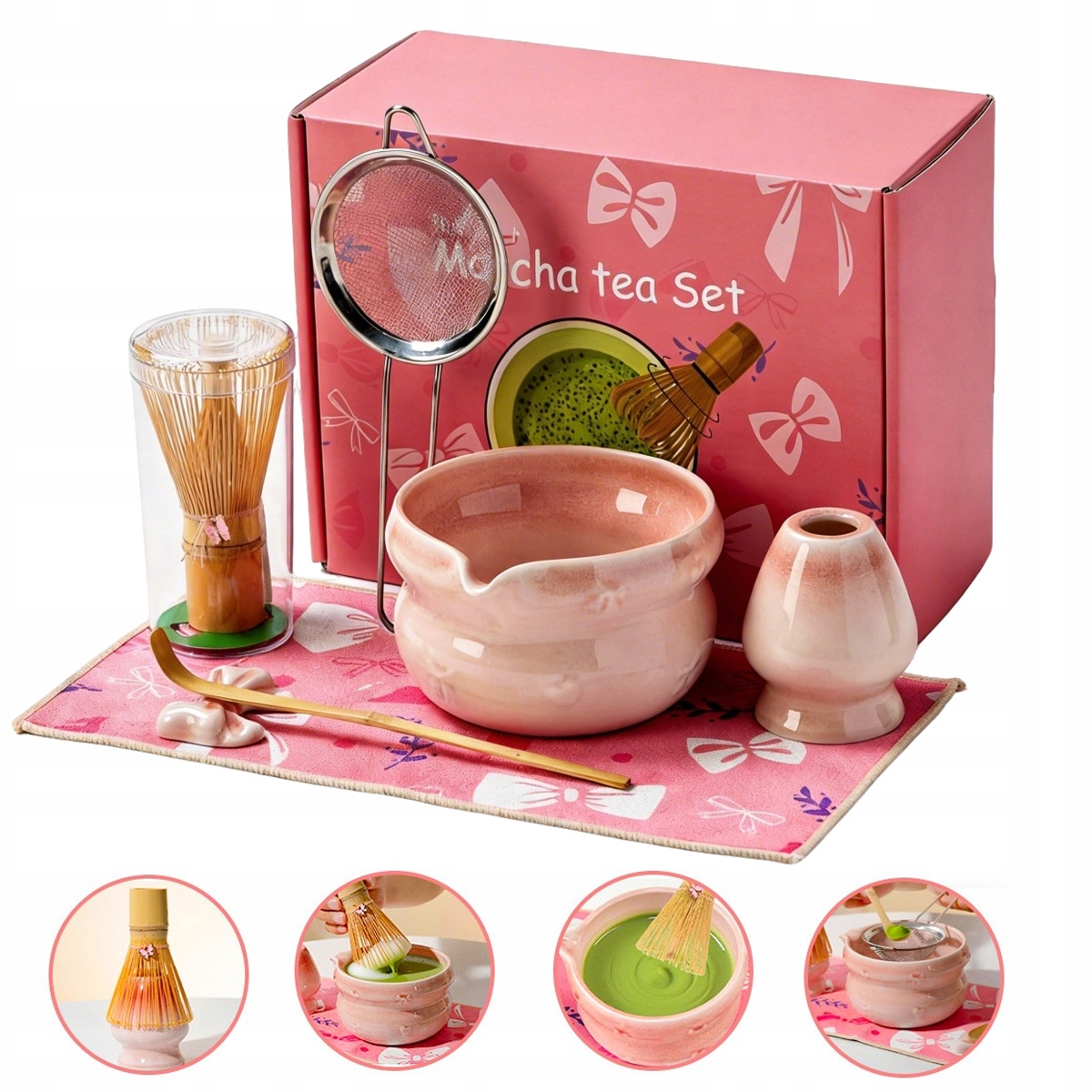 Levně Bambusový Dárková Sada Na Čaj Matchy Chashaku Pro Ženy Dárek