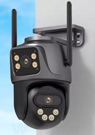 PODWÓJNA KAMERA ZEWNĘTRZNA DWA OBIEKTYWY OBROTOWA WODOODPORNA WIFI 8MPX Model A33H 8MPX