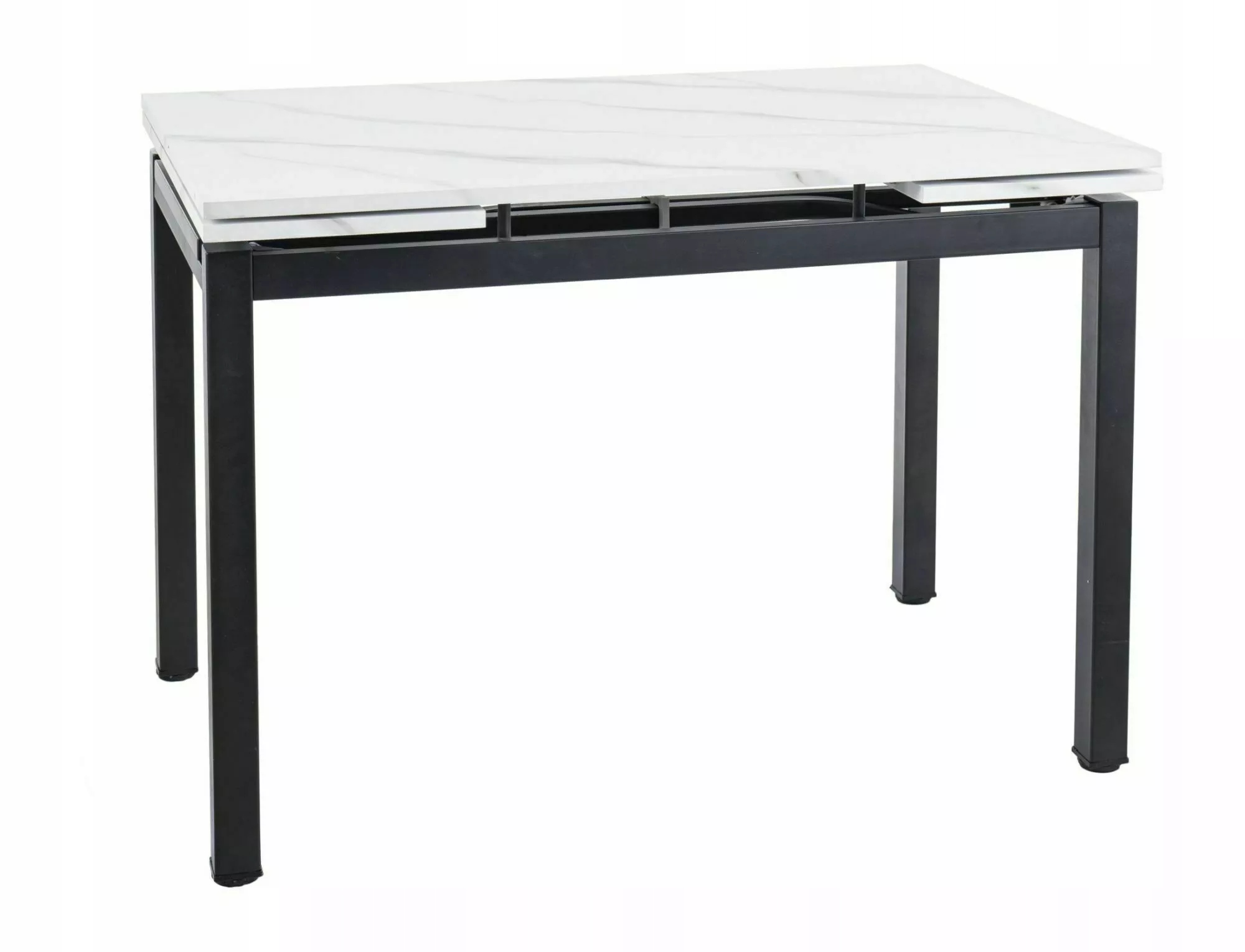 Rozkládací stůl GD-017 bílý mramor/černý 110(170)x74 cm Sig