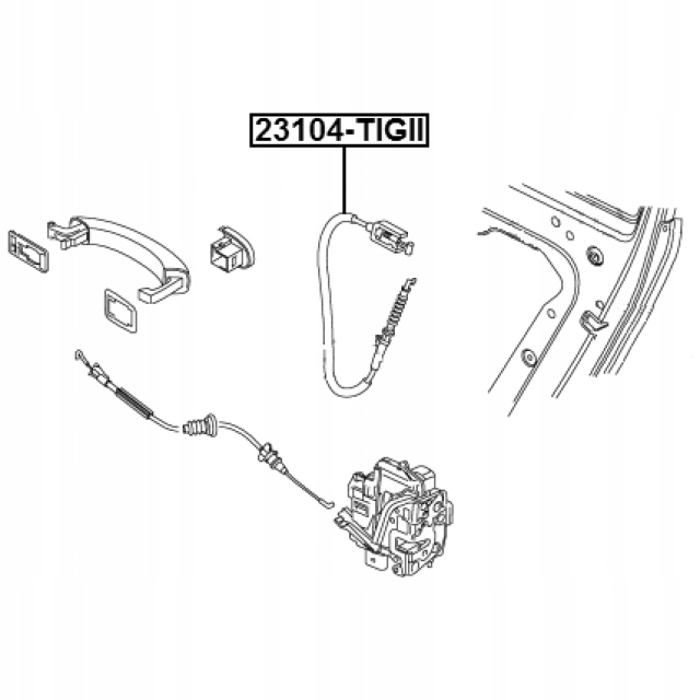 LINKA KLAMKI DRZWI VOLKSWAGEN AUDI SKODA SEAT FEBEST 23104-TIGII Producent części Febest