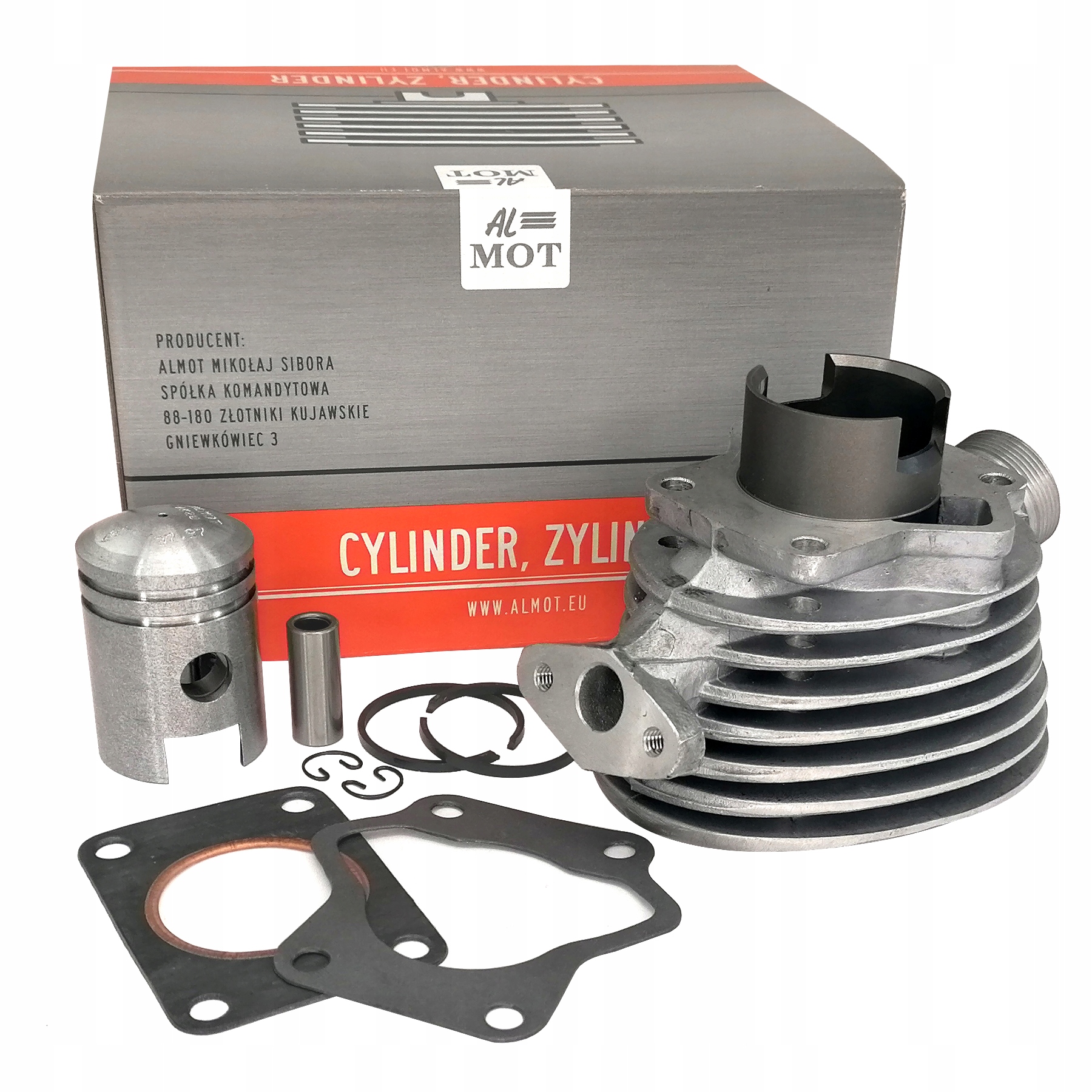 

Cylinder Kompletny 50 Almot Romet Komar S38 Jajko