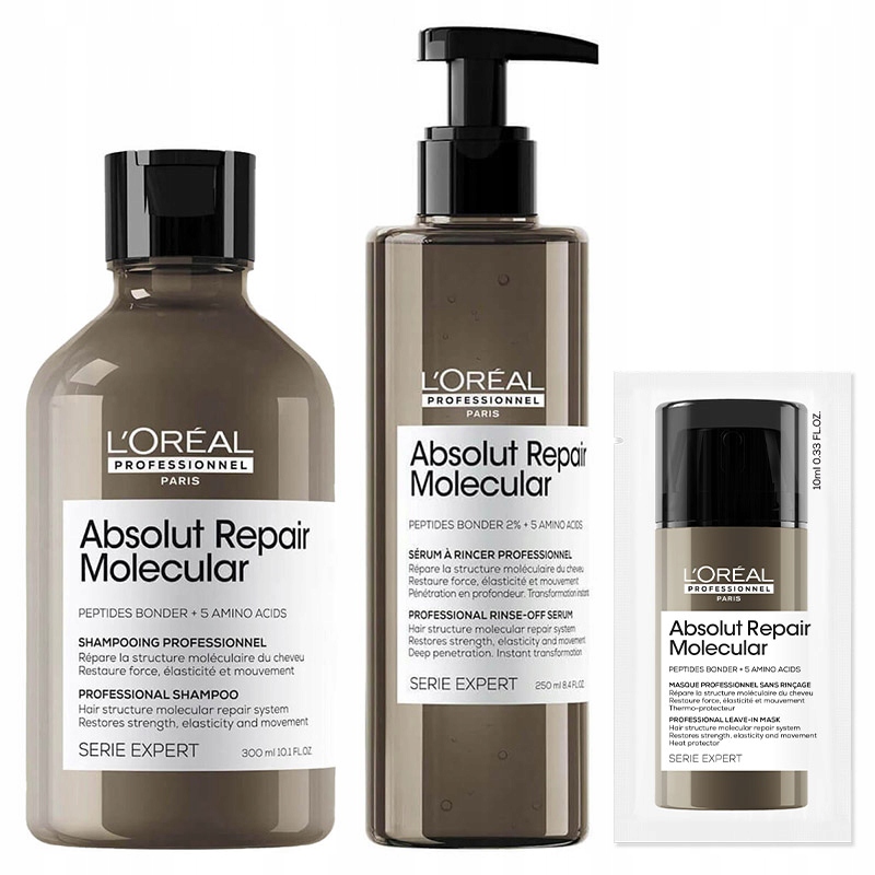 Loreal Absolut Repair Molecular sérum a šampon pro poškozené vlasy