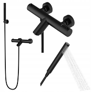 Batéria čierna termostatická vaňa kohútik Glami termostat hlavica vaňa