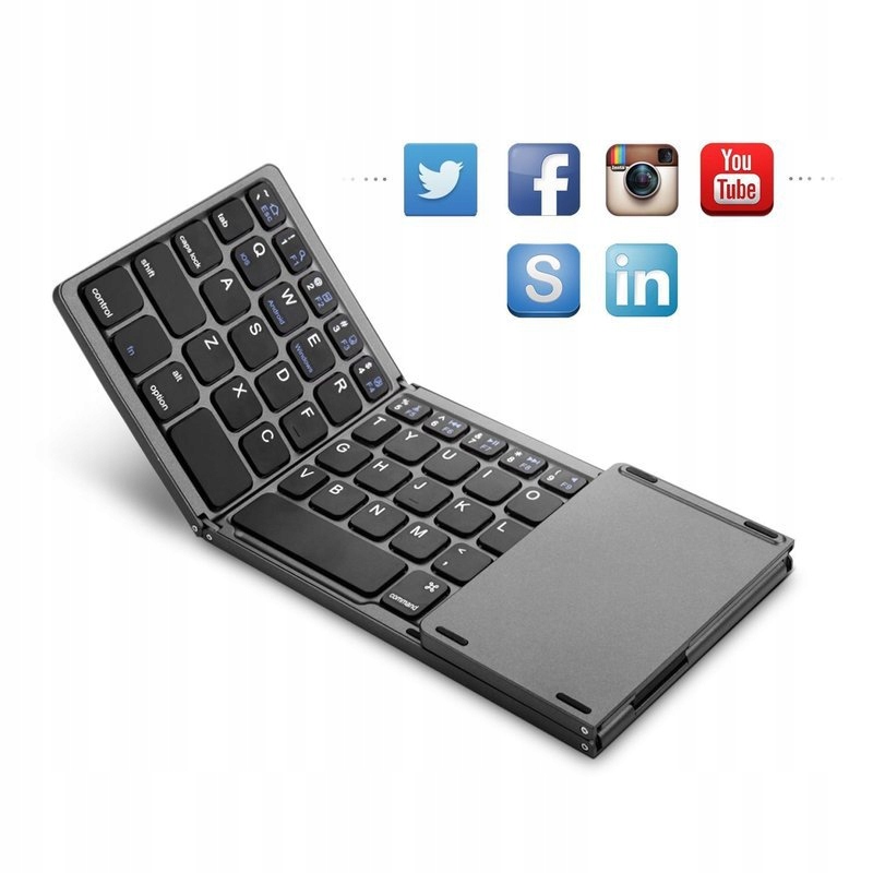 WIRELESS BLUETOOTH TOUCHPAD SMART KEYBOARD Typ klawiatury hybrydowa