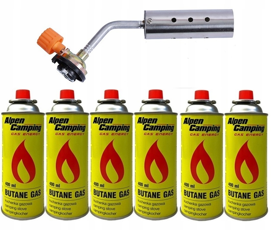 

Palnik Gazowy kartusze do Papy chwastów 6x Gaz