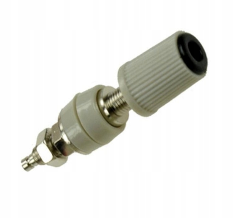 

Gniazdo Banan Laboratoryjne 4mm Zacisk Szaro-czarn