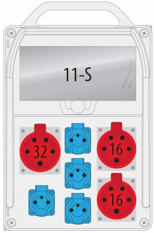 Rozvaděč R-box 382R 2x16A/5P 1x32A/5P 4x230V 11S B.18.382-4