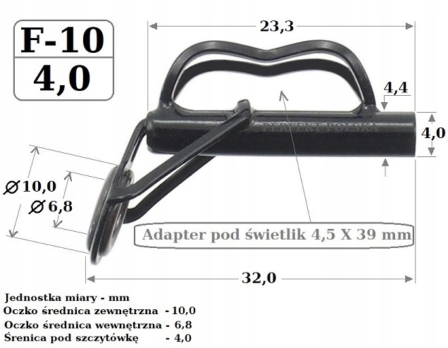 PRZELOTKA SZCZYTOWA Z UCHWYTEM NA ŚWIETLIK F10-4,0 Kod producenta SIC BK-SW F10-4,0
