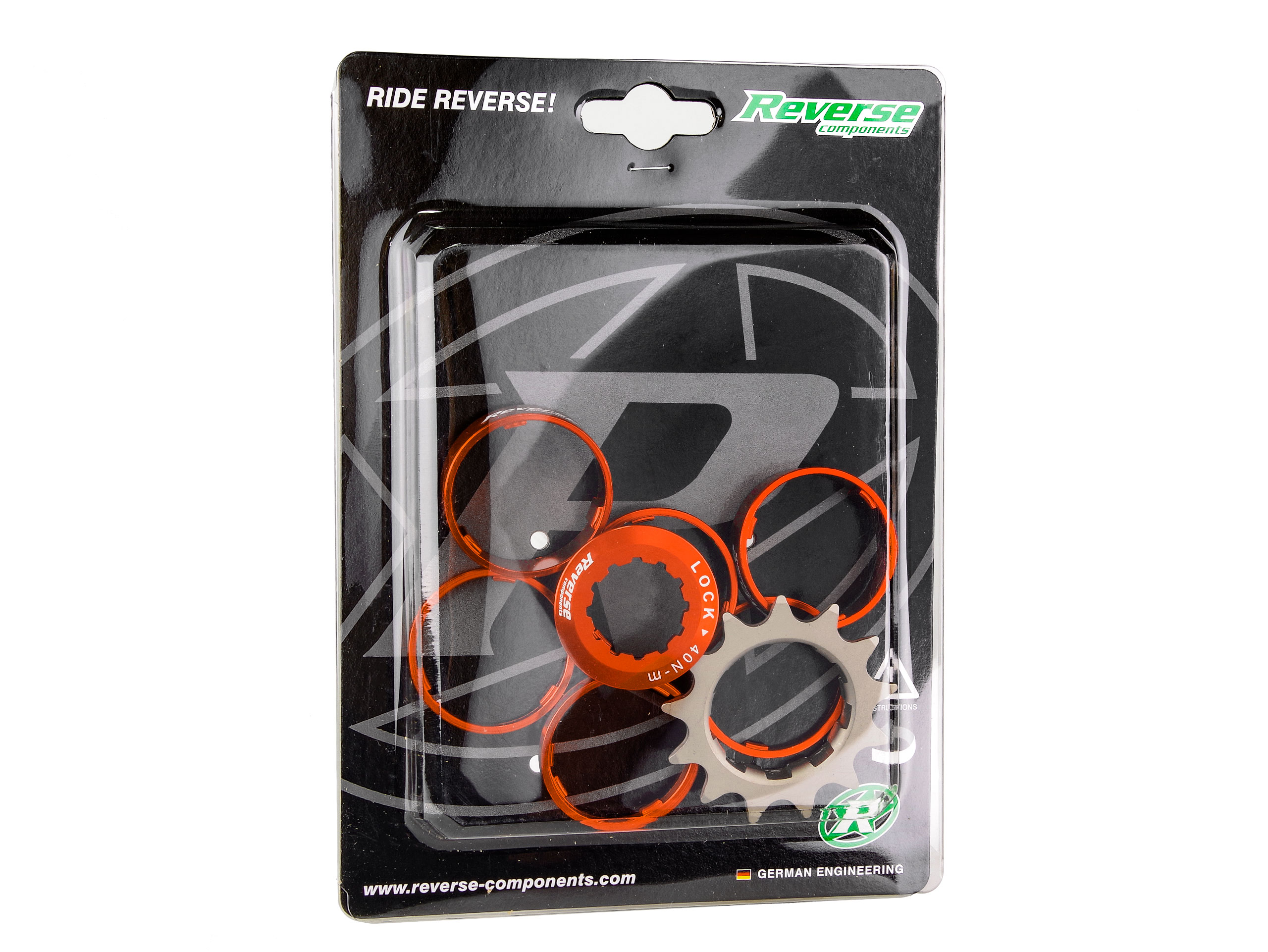 ADAPTER REDUKTOR KASETY REVERSE SINGLE SPEED POMARAŃCZOWY 13T Model SINGLE SPEED KIT 13T