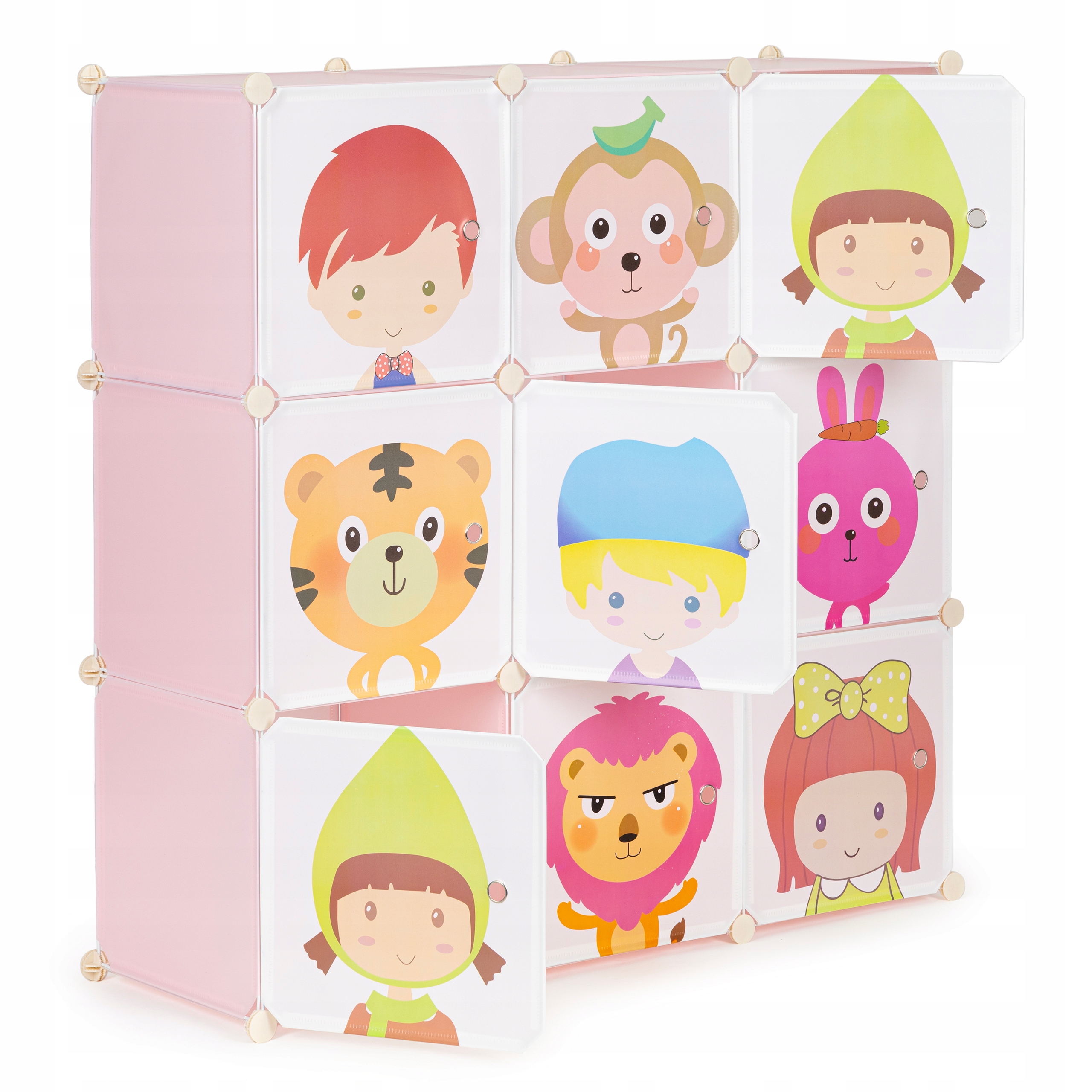 REGAŁ DLA DZIECI SZAFA MODUŁOWA NA ZABAWKI ORGANIZER GARDEROBA 9 PÓŁEK Marka inna