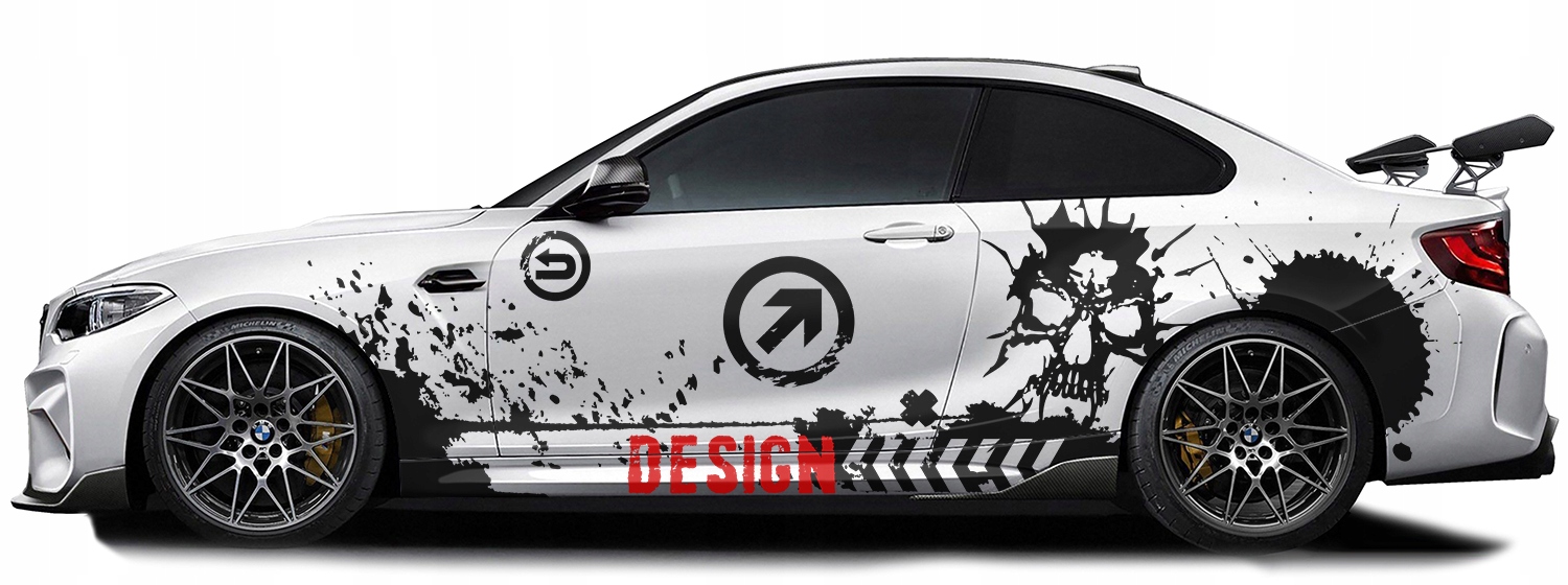 NAKLEJKI na Auto MOTYW CZASZKA SMUGI 94x800cm Producent code MG1146