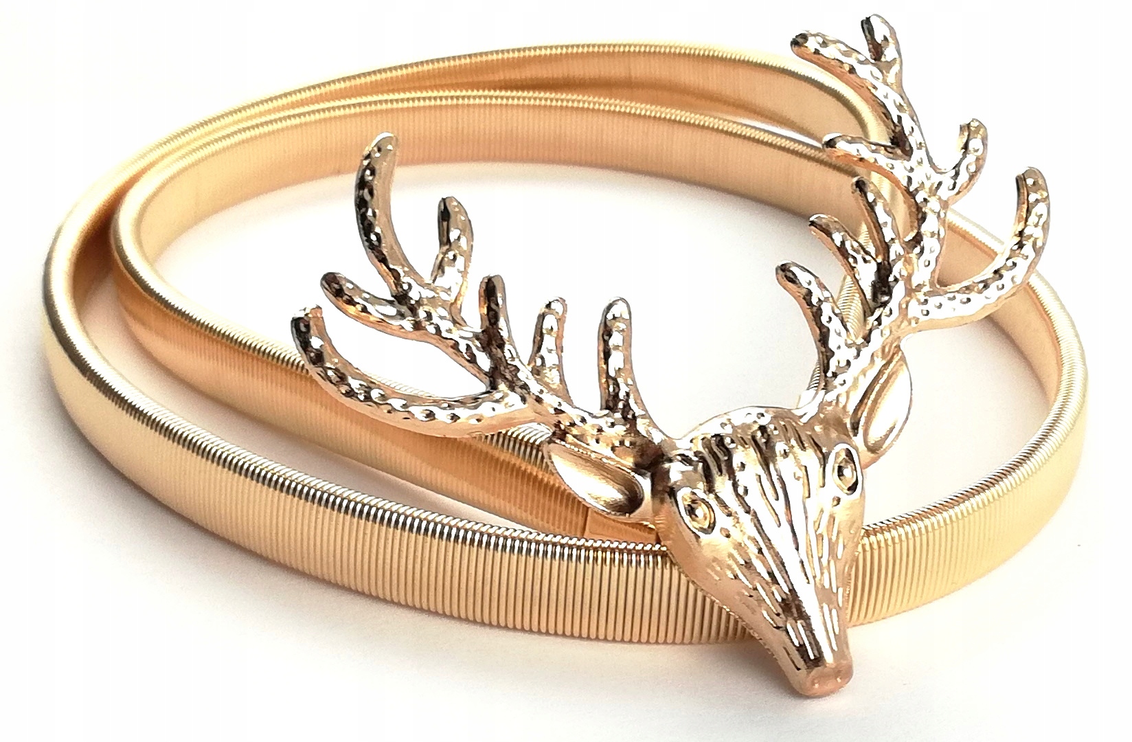 

Pasek Damski Ozdobny Do Sukienki Sprężynka Złoty